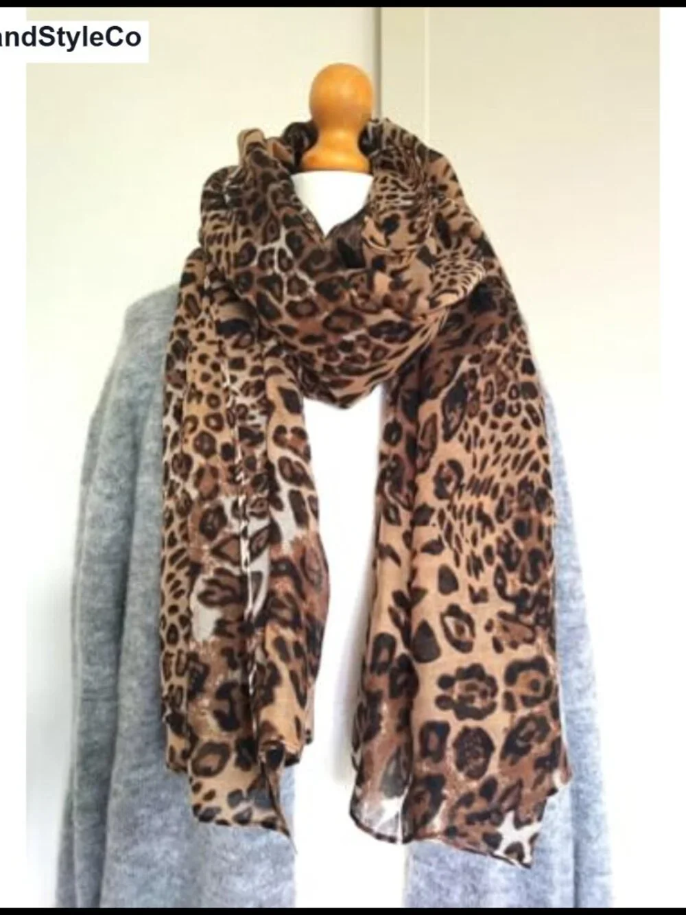 Leopard Print Wrap Shawl Lightweight Scarf